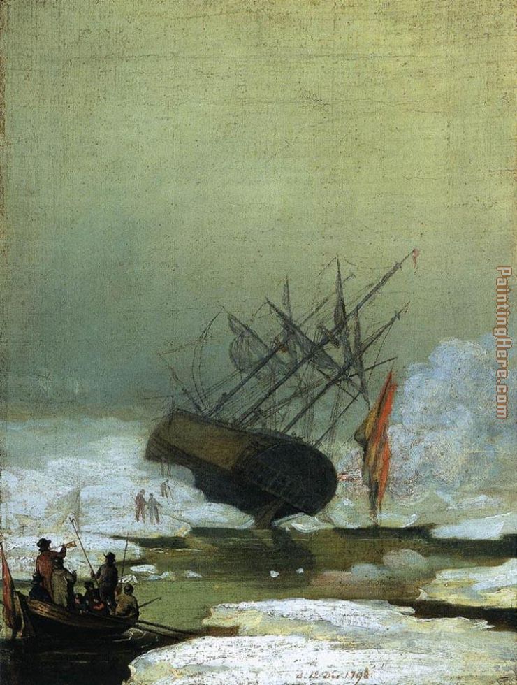Wreck in the Sea of Ice painting - Caspar David Friedrich Wreck in the Sea of Ice art painting